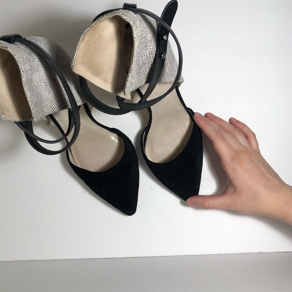 JOE'S Jeans Laney Heel 10 Suede Point Ankle Strap - Picture 11 of 16